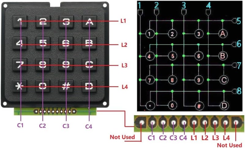 GODIYMODULES 2PCS 4 x 4 Matrix Array 16 Keys 4 * 4 Switch Keypad Matrix Keyboard Module for Arduino keypad - Image 2